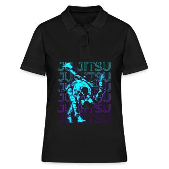 Ju Jitsu Jiu Jitsu Jujutsu Retro - Women's Polo Shirt - black - Front - Ailine (174cm)