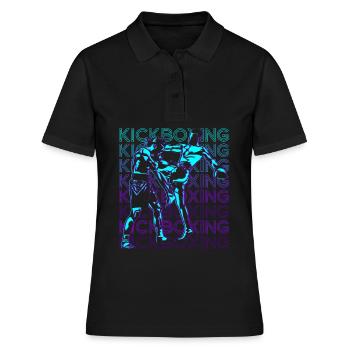 Kickboxing Rétro Kickboxer - Polo Femme - noir - Devant - Ailine (174cm)