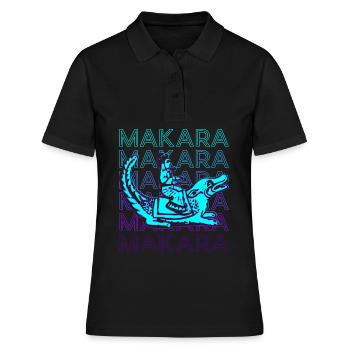 Makara Mythologie hindoue Ancienne rétro hindoue - Polo Femme - noir - Devant - Ailine (174cm)