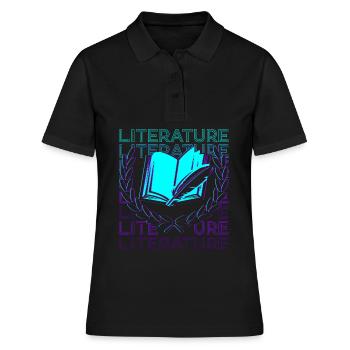 Littérature Livres anglais Littéraire Rétro - Polo Femme - noir - Devant - Ailine (174cm)