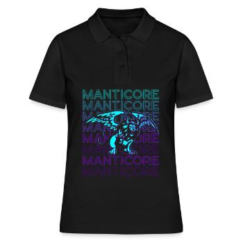 Mantikor Mythologie persane Antiquité - Polo Femme - noir - Devant - Ailine (174cm)