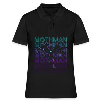 Mothman Krypto Kryptozoologie Retro - Frauen Polo Shirt - Schwarz - Vorne - Ailine (174cm)