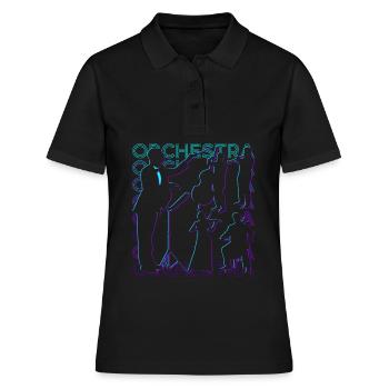 Chef d’orchestre Retro - Polo Femme - noir - Devant - Ailine (174cm)