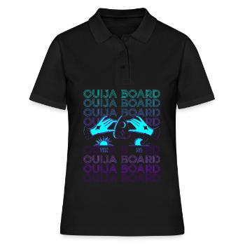 Ouija Brett Geisterbrett Planchette Retro - Frauen Polo Shirt - Schwarz - Vorne - Ailine (174cm)