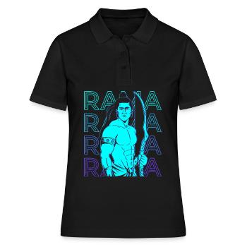 Rama Dieu hindou Mythologie hindoue Ancien hindou Retr - Polo Femme - noir - Devant - Ailine (174cm)