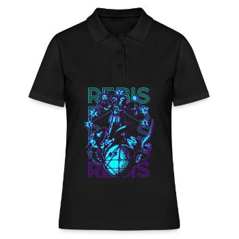 Rebis Alchemy Alchemist Magnum Opus Retro - Women's Polo Shirt - black - Front - Ailine (174cm)