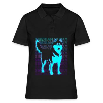 Sibérie Husky Rétro - Polo Femme - noir - Devant - Ailine (174cm)