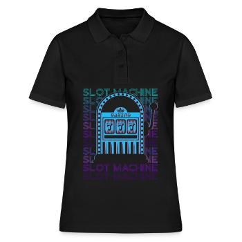 Spielautomat Casino Retro - Frauen Polo Shirt - Schwarz - Vorne - Ailine (174cm)