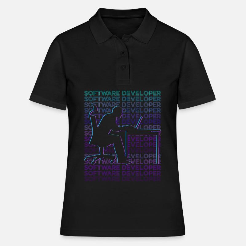 Software-Entwickler Software-Entwicklung Retro - Frauen Polo Shirt - Schwarz