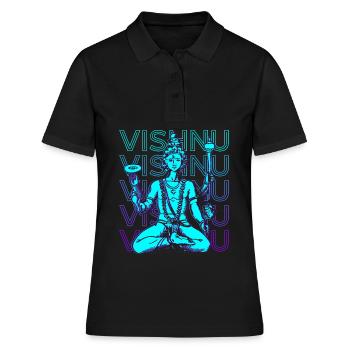 Vishnu Hindu God Mythologie hindoue Ancien hindou - Polo Femme - noir - Devant - Ailine (174cm)