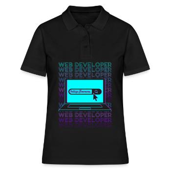 Web Developer Web Development Retro - Women's Polo Shirt - black - Front - Ailine (174cm)