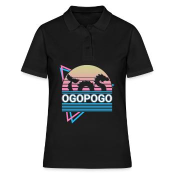 Ogopogo Cryptid Cryptozoology Retro - Women's Polo Shirt - black - Front - Ailine (174cm)