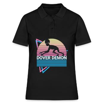 Dover Dämon Kryptide Kryptozoologie Retro - Frauen Polo Shirt - Schwarz - Vorne - Ailine (174cm)