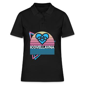 Icovellavna Symbole Celtique Rétro - Polo Femme - noir - Devant - Ailine (174cm)