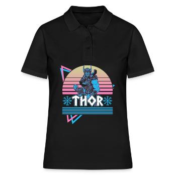 Thor Dieu nordique Asgard Mythologie nordique R - Polo Femme - noir - Devant - Ailine (174cm)