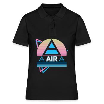Luftelement Symbol Heidnisch Heidentum Wicca Wicca - Frauen Polo Shirt - Schwarz - Vorne - Ailine (174cm)