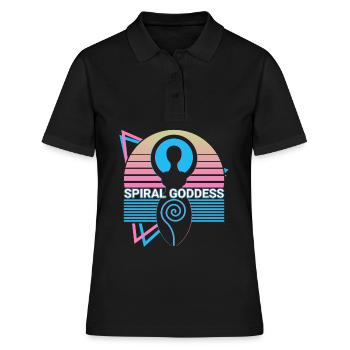 Déesse en spirale Paganisme Wicca Wiccan - Polo Femme - noir - Devant - Ailine (174cm)