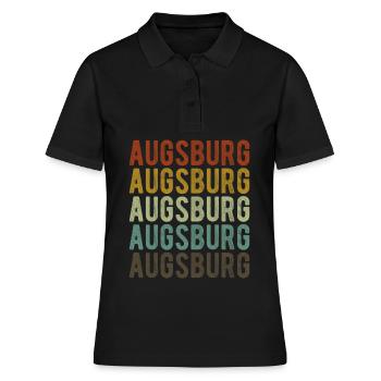 Augsburg City Retro Vintage - Polo Femme - noir - Devant - Ailine (174cm)