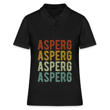 Asperg Stadt Retro Vintage - Frauen Polo Shirt - Schwarz - Vorne - Ailine (174cm)