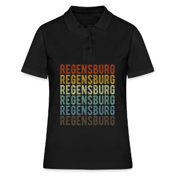 Regensburg City Retro Vintage - Polo Femme - noir - Devant - Ailine (174cm)