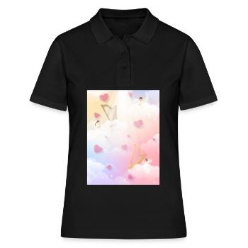 Angelcore Esthétique Heaven Angel Harpes - Polo Femme - noir - Devant - Ailine (174cm)