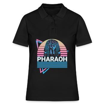 Pharao König Tut Ägyptischer Pharao - Frauen Polo Shirt - Schwarz - Vorne - Ailine (174cm)
