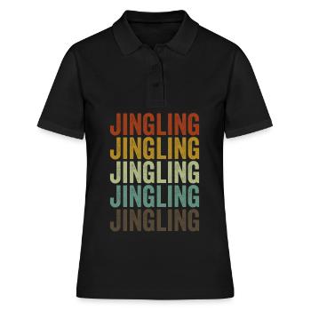 Jingling China Retro Vintage - Women's Polo Shirt - black - Front - Ailine (174cm)