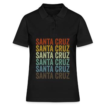 Santa Cruz Bolivie Rétro Vintage - Polo Femme - noir - Devant - Ailine (174cm)