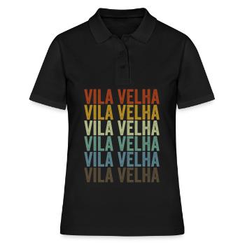 Vila Velha Brésil Rétro Vintage - Polo Femme - noir - Devant - Ailine (174cm)