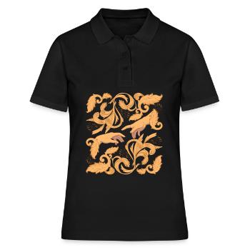 Création esthétique baroque d’Adam Dark Academia - Polo Femme - noir - Devant - Ailine (174cm)
