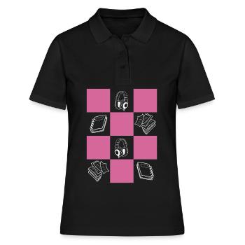 Downtown Girl Aesthetic Danish Pastel Coquette - Frauen Polo Shirt - Schwarz - Vorne - Ailine (174cm)