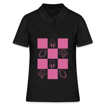 Downtown Girl Aesthetic Danish Pastel Coquette - Frauen Polo Shirt - Schwarz - Vorne - Ailine (174cm)