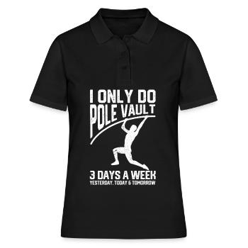 Lustiger Stabhochsprung Stabhochsprung - Frauen Polo Shirt - Schwarz - Vorne - Ailine (174cm)