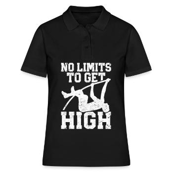 Lustiger Stabhochsprung Stabhochsprung - Frauen Polo Shirt - Schwarz - Vorne - Ailine (174cm)