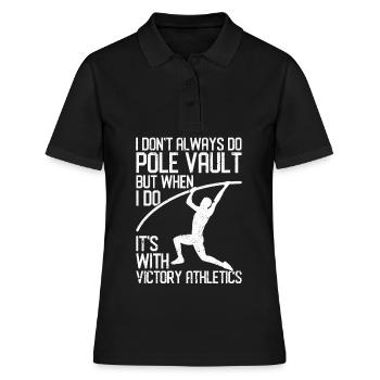 Lustiger Stabhochsprung Stabhochsprung - Frauen Polo Shirt - Schwarz - Vorne - Ailine (174cm)