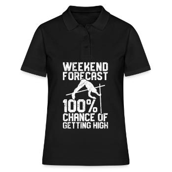 Lustiger Stabhochsprung Stabhochsprung - Frauen Polo Shirt - Schwarz - Vorne - Ailine (174cm)