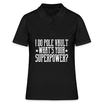 Lustiger Stabhochsprung Stabhochsprung - Frauen Polo Shirt - Schwarz - Vorne - Ailine (174cm)