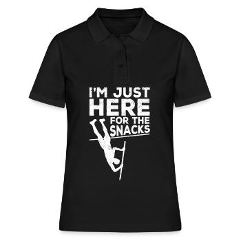 Lustiger Stabhochsprung Stabhochsprung - Frauen Polo Shirt - Schwarz - Vorne - Ailine (174cm)