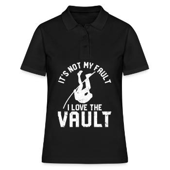 Lustiger Stabhochsprung Stabhochsprung - Frauen Polo Shirt - Schwarz - Vorne - Ailine (174cm)