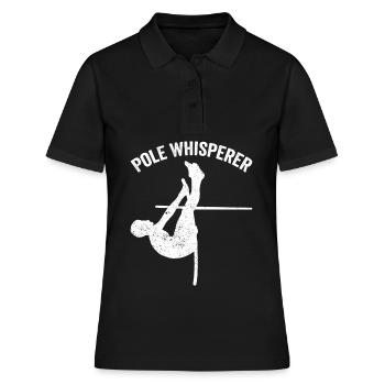 Lustiger Stabhochsprung Stabhochsprung - Frauen Polo Shirt - Schwarz - Vorne - Ailine (174cm)