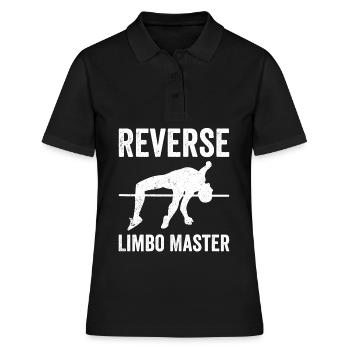 Lustiger Stabhochsprung Stabhochsprung - Frauen Polo Shirt - Schwarz - Vorne - Ailine (174cm)