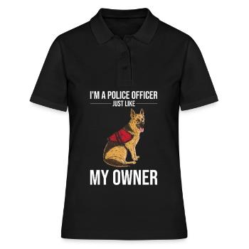 Policier Chien policier - Polo Femme - noir - Devant - Ailine (174cm)