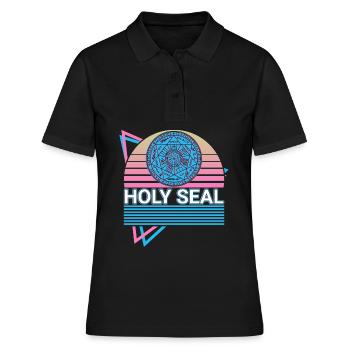 Saint Sceau Archange Retro - Polo Femme - noir - Devant - Ailine (174cm)