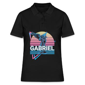 Gabriel Archange Rétro - Polo Femme - noir - Devant - Ailine (174cm)