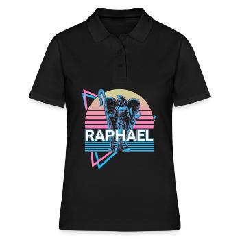 Raphaël Archange Rétro - Polo Femme - noir - Devant - Ailine (174cm)