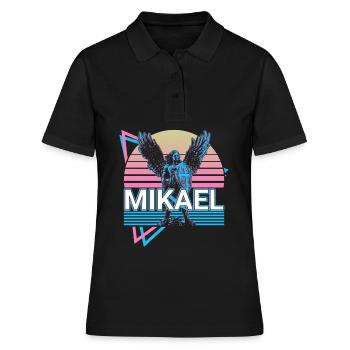 Mikaël Archange Rétro - Polo Femme - noir - Devant - Ailine (174cm)
