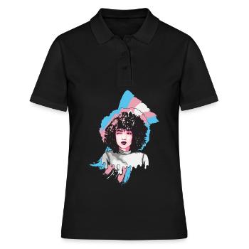 Afro Girl Transgender Flag Black History M - Polo Femme - noir - Devant - Ailine (174cm)
