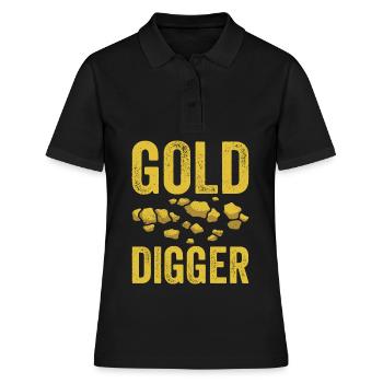 Drôles de chercheurs d’or Mineurs d’or Chercheurs d’or Goldgr - Polo Femme - noir - Devant - Ailine (174cm)