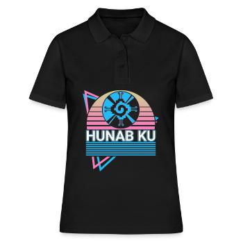Hunab Ku Maya Aztec Rétro - Polo Femme - noir - Devant - Ailine (174cm)