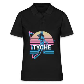 Tyche Göttin des Glücks und der Fortuna Retro - Frauen Polo Shirt - Schwarz - Vorne - Ailine (174cm)